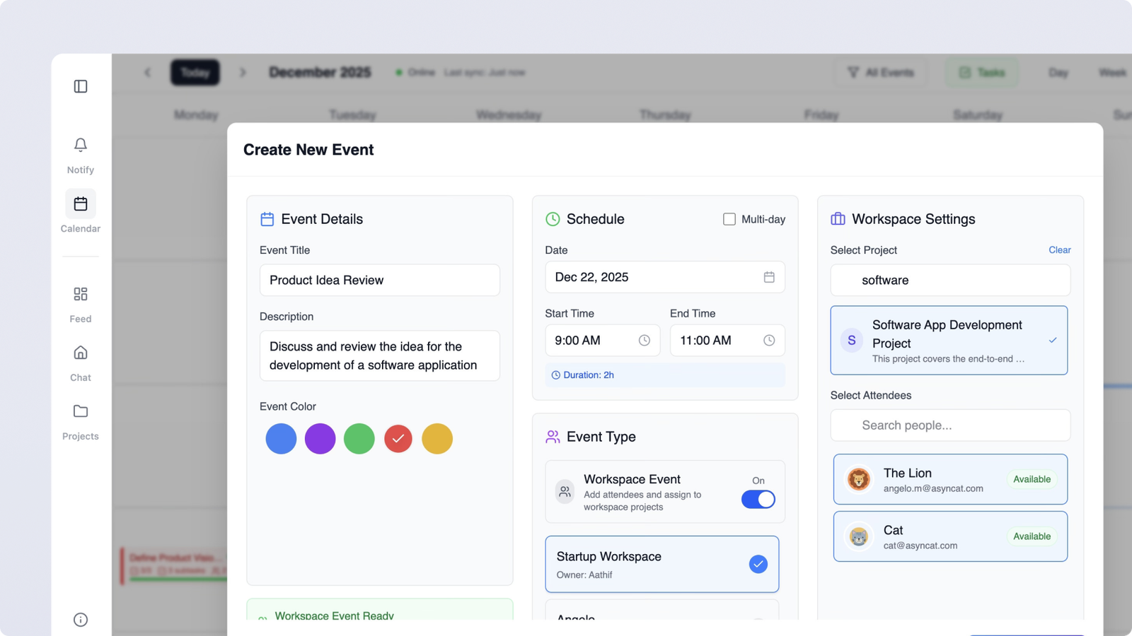 Smart scheduling dashboard